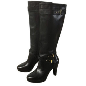 Cole Haan ‘Air Cara’ High Heel Leather Tall Knee High Boot, Black Size 5B New